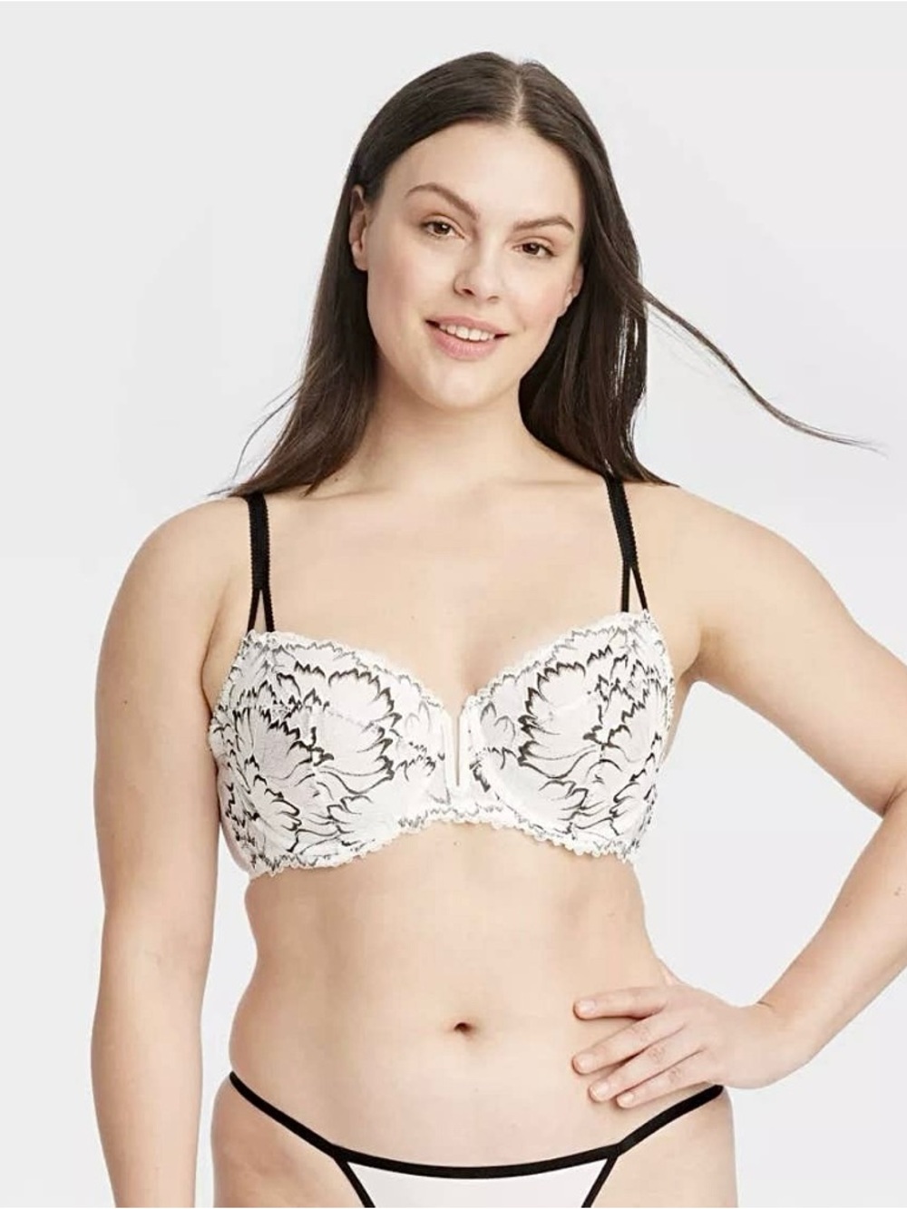 Auden Unlined Lace Balconette Bra, Size 40D - NWT
